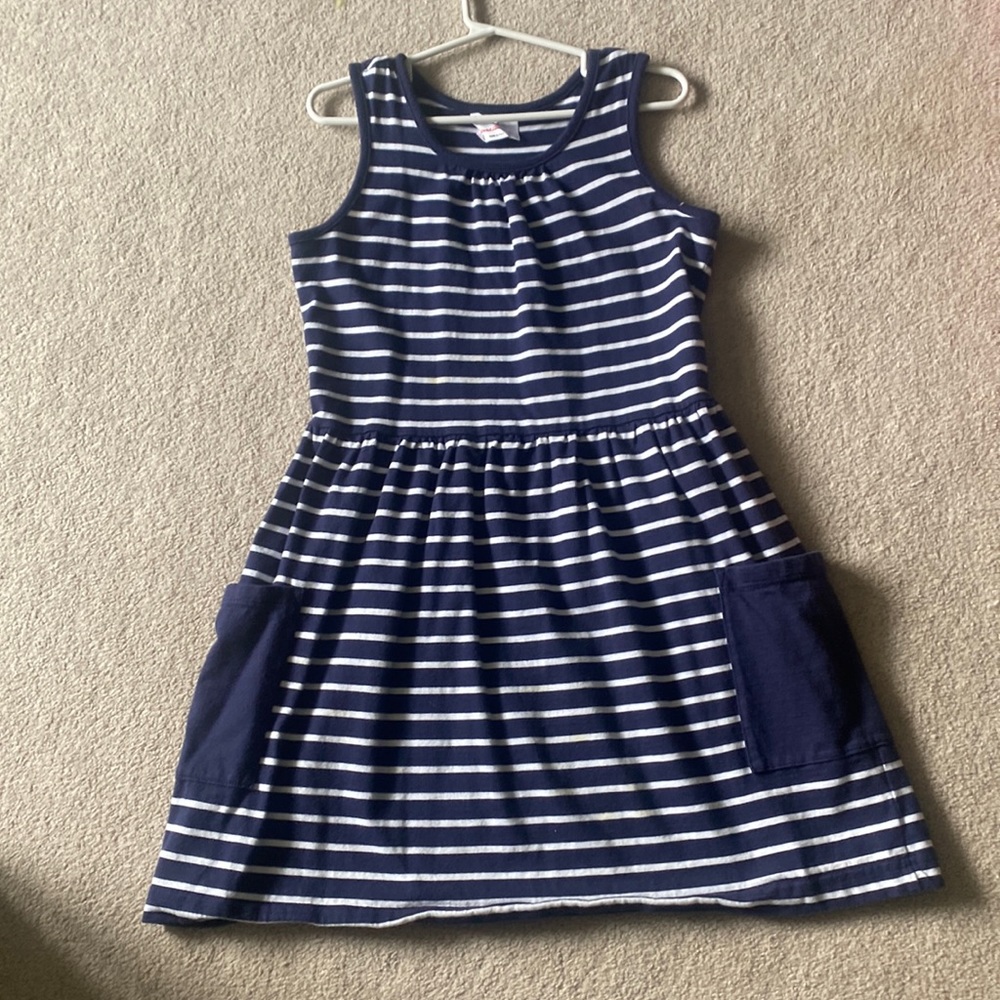 Hanna Andersson Navy Stripped Dress